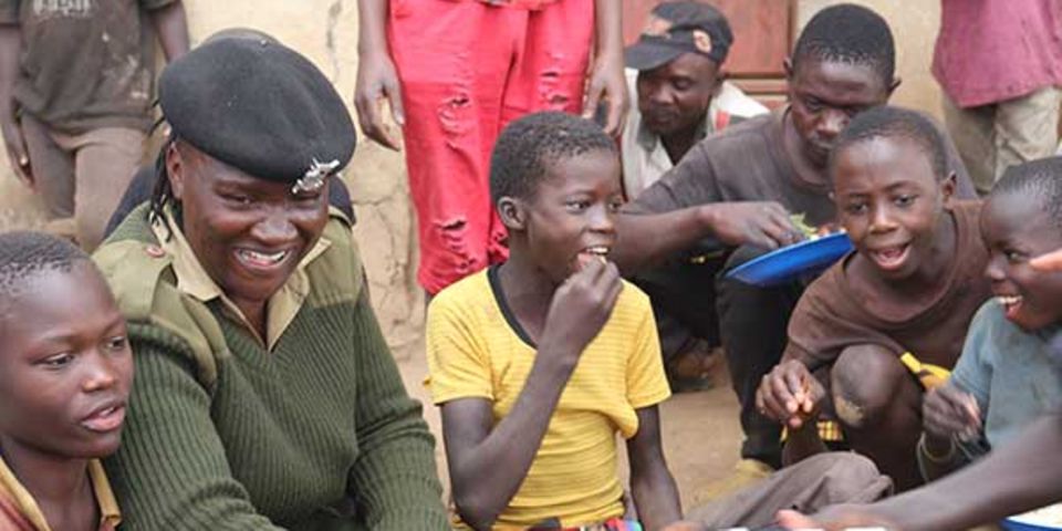 Celebrated female AP officer feeding street kids in Busia decries harassment by bosses